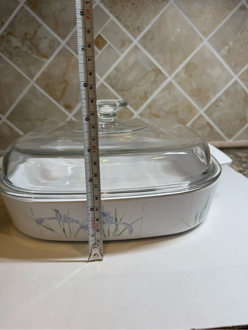 CorningWare Shadow Iris 2.5L A-10-B Casserole with Pyrex A-12-C Lid